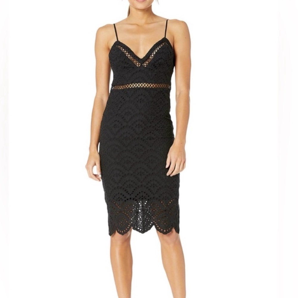 Bardot Black Sofia Eyelet Dress. Size 4- XS. NWT $75